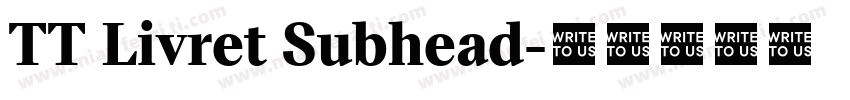 TT Livret Subhead字体转换